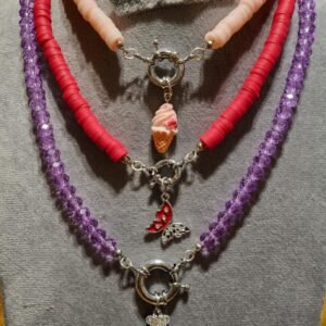 crystal bear necklace