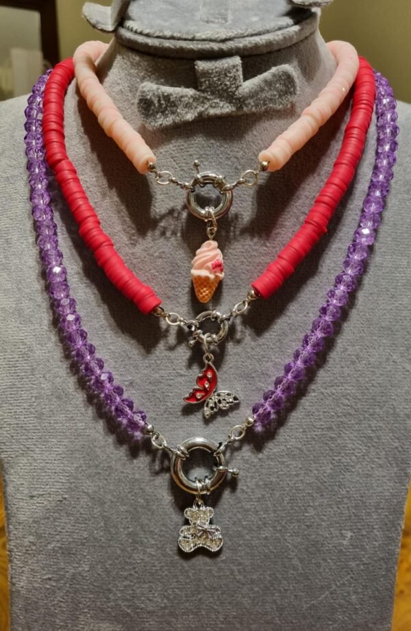 crystal bear necklace